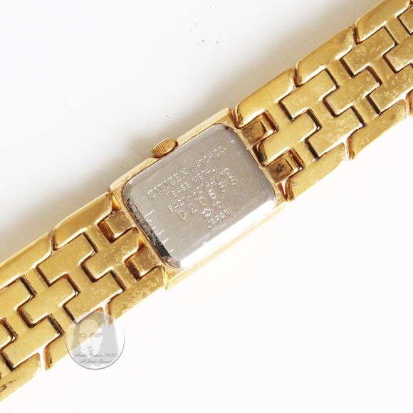 Citizen Wrist Watch Gold Metal 16 Diamond Chip Elegance 5421-H21441 Ladies Y2K - Picture 13 of 13